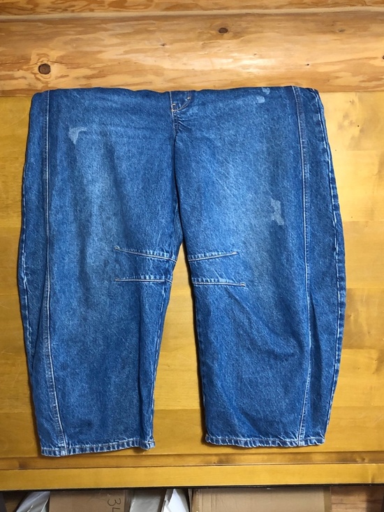 NWT Free People Good Luck Barrel Overalls in Blue Glory size L - Picture 8 of 11